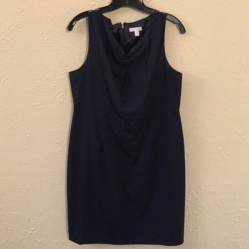 Ladies Navy Blue Sheath Dress